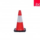 18" Red, Black Base Traffic Cones with 6" Reflective Collar