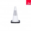 18" White, Black Base Traffic Cones with 6" Collar