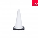 JBC 18" White Black Base Traffic Cone
