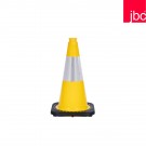 18" Yellow, Black Base Traffic Cones with 6" Collar