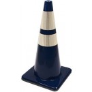 28" Blue Traffic Cone with reflective collars