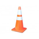 28" Solid Orange Traffic Cones with reflective collars