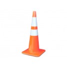28" Slim Orange Traffic Cones with Reflective Collars