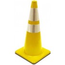 28" Yellow Traffic Cones with Collars