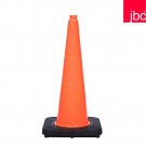 28" Solid Orange,Slimline Black Base Traffic Cones