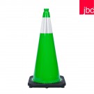 JBC 28" Green traffic safety cone with 6" collar