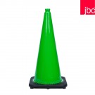 28" JBC Green black base traffic safety cone