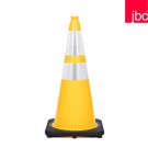 JBC Yellow Traffic Cones with Reflective Bands