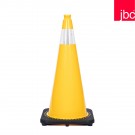 28" Yellow JBC Traffic Cone with Reflective Band