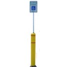 Flexible Bollard with Sign Post