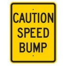 G-52 Caution Speed Bump Sign