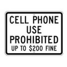 S7-1T 24" x 18" Cell Phone Use Prohibited Sign