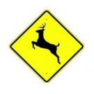 W11-3S Deer Crossing Symbol Sign