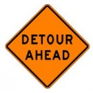 W20-2 Detour Ahead Sign
