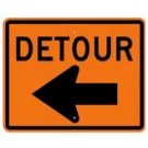 M4-9l 30" x 24" Detour with Left Arrow Sign