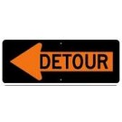 M4-10L 48" x 18" Detour in Left Arrow Sign