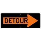 M4-10R 48" x 18" Detour in Right Arrow Sign