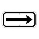 G-62A 12" x 6" Right Directional Arrow Sign