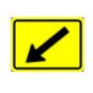 W16-7A Directional Down Left Arrow Sign