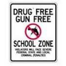 S2-8 24" x 30" Drug Free Gun Free School Zone Sign