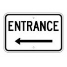 G-32L 18" x 12" Entrance Arrow Left Sign