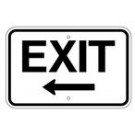 G-35L 18" x 12" Exit Arrow Left Sign