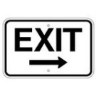 G-35R 18" x 12" Exit Arrow Right Sign