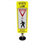 YFP Flexstake Yield For Pedestrian flexible crosswalk sign