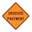 W8-15 Grooved Pavement Sign