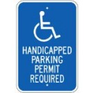 G-53 12" x 18" Handicapped Parking Permit Required Sign