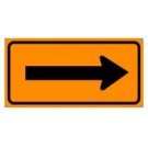 W1-6 36" x 18" Large Arrow Traffic Sign