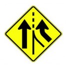 W4-3 Merging Traffic Sign