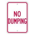 R-71RA5 12" x 18" EGR Grade No Dumping Sign