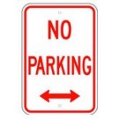 R-46 12" x 18" No Parking Arrow Both Ways Sign