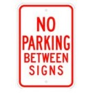 R-42RA5 12" x 18" EGR Grade No Parking Between Signs Sign
