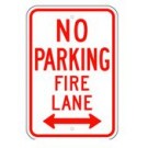 R-54RA5 12" x 18" EGR Grade No Parking Fire Lane Double Arrow Sign
