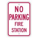 R-76RA5 12" x 18" EGR Grade No Parking Fire Station Sign