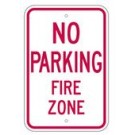 R-77 No Parking Fire Zone Sign