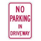 R-86 No Parking In Driveway Sign