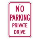 R-80 No Parking Private Drive Sign