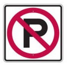 R8-3S No Parking Symbol Sign