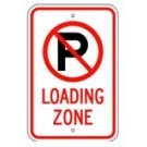R-103 12" x 18" No Parking Symbol Loading Zone Sign