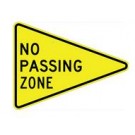 W14-3 36" x 48" x 48"No Passing Zone Sign