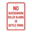 R-111RA5 12" x 18" EGR Grade No Skateboarding Sign