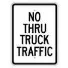 R14-3 18" x 24" No Thru Truck Traffic Sign