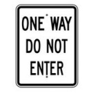 R-63 18" x 24" One Way Do Not Enter Sign