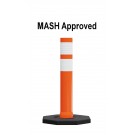 28" Orange Plasticade Open Top Delineator | PP-6828