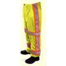 Mesh Lime Class E Pants with Horizontal and vertical stripes