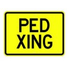 W11-2P PED XING Sign