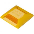 Pavement marker, yellow case - amber lens